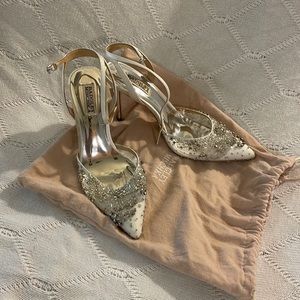 Badgley Mischka beaded wedding heels